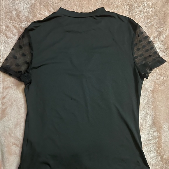 NEW Mesh Polka Dot Short Sleeve Tee Top - Picture 5 of 8